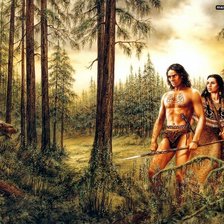 Схема вышивки «Охота»