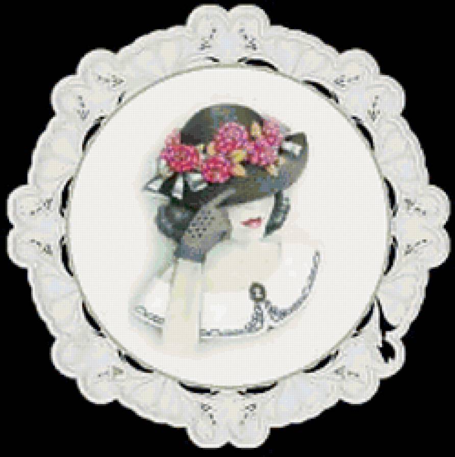 Девушка в шляпке - девушка, шляпка, живопись - предпросмотр