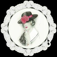 Схема вышивки «Девушка в шляпке»