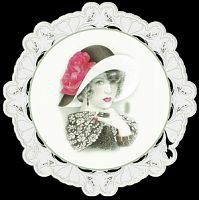 Схема вышивки «Девушка в шляпке»