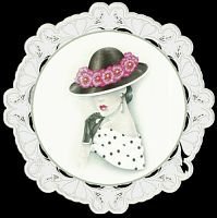 Схема вышивки «Девушка в шляпке»