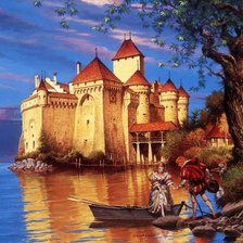 Схема вышивки «Лодка»