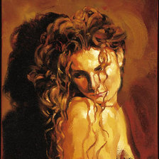 Схема вышивки «Портрет девушки»