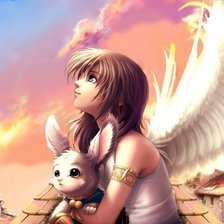 Девушка и зверёк