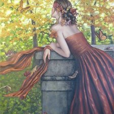 Схема вышивки «Девушка»