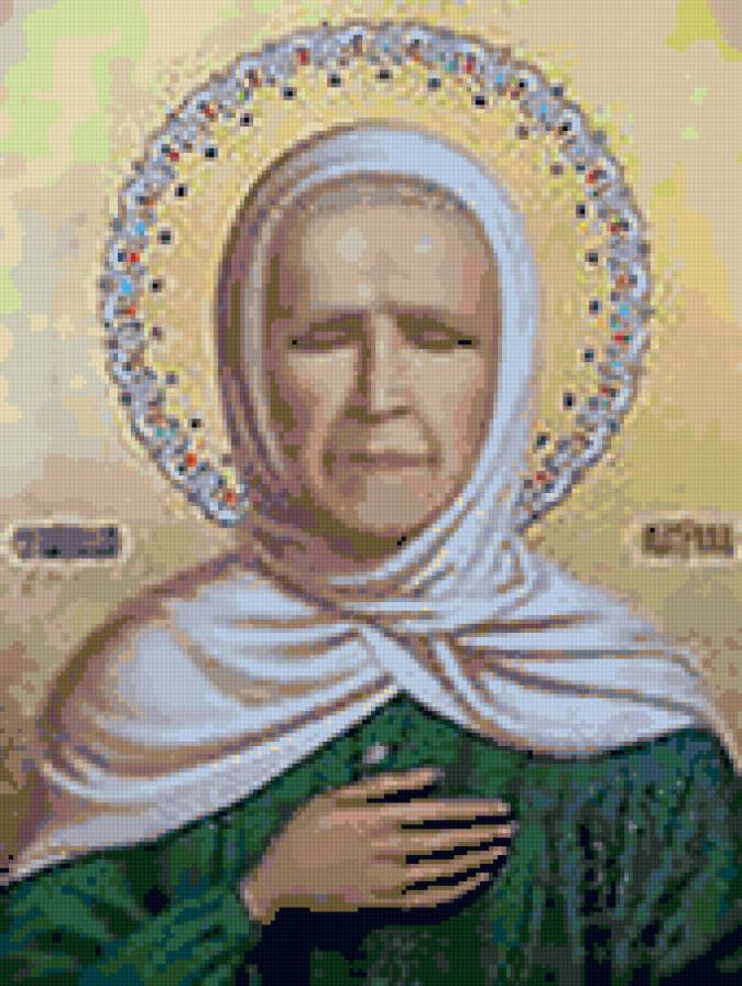 Святая Матрона - икона - предпросмотр