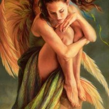 Схема вышивки «печальный ангел»