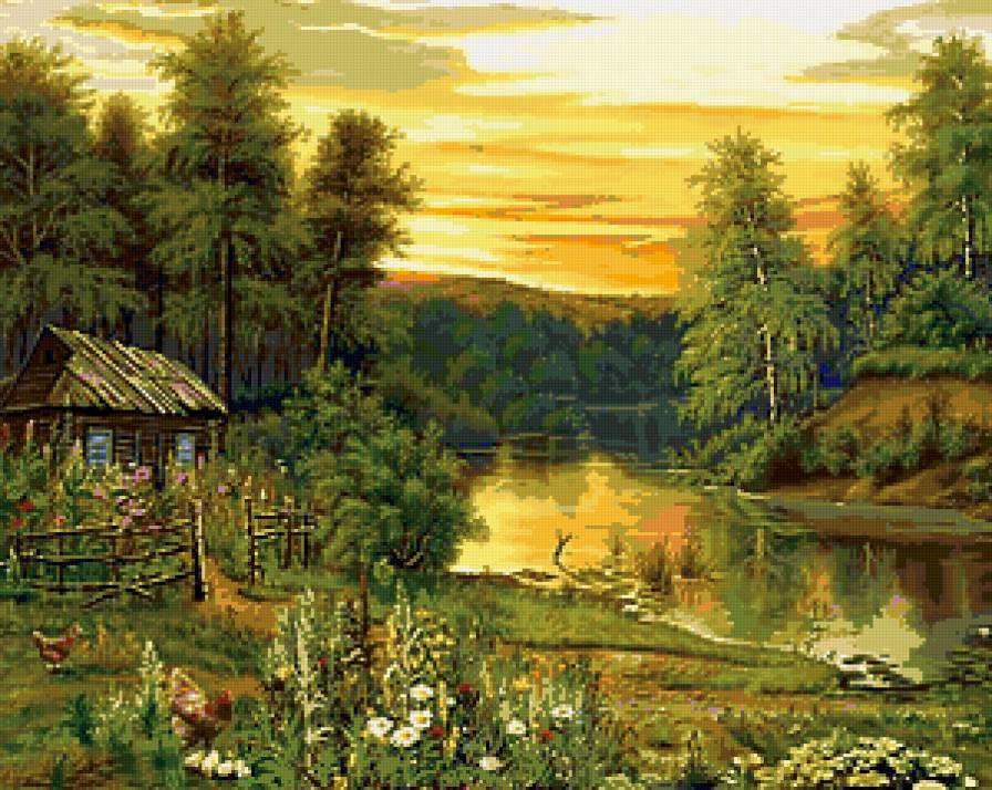 Избушка возле речки - предпросмотр