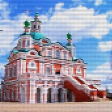 Схема вышивки «красная церковь»