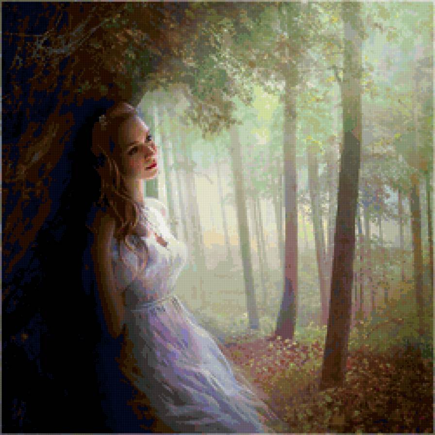 девушка - лес, природа, девушка - предпросмотр