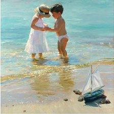 Схема вышивки «мальчик с девочкой»