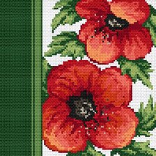 Схема вышивки «Маковая подушка»