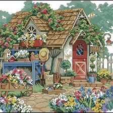 Схема вышивки «домик»