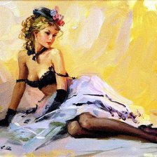 Схема вышивки «девушка»