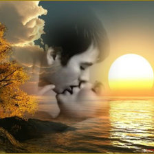 Схема вышивки «Поцелуй на закате»