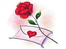 Схема вышивки «Роза»