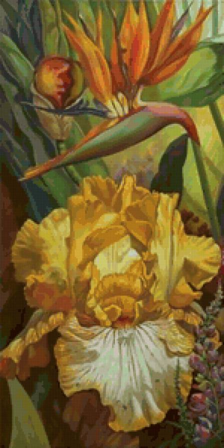 триптих цветы лев.ч. - триптих, цветы - предпросмотр