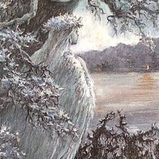 Схема вышивки «русалка(монохром)»