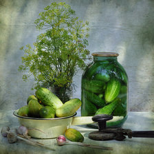 Схема вышивки «огурцы»