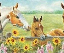 Схема вышивки «Лошади»