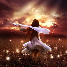 Схема вышивки «закат»