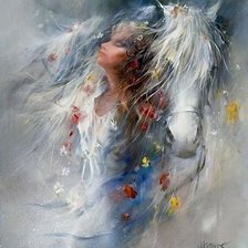 Схема вышивки «Девушка»