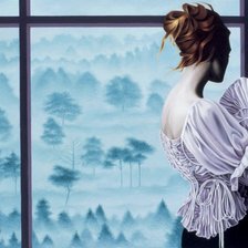 Схема вышивки «дама»