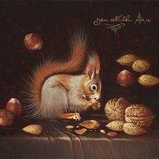 Схема вышивки «белка»