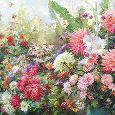 Схема вышивки «георгины»