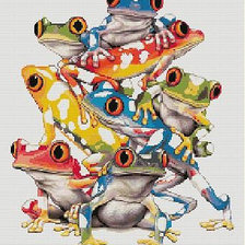 Схема вышивки «Серия "Лягушки" 6»