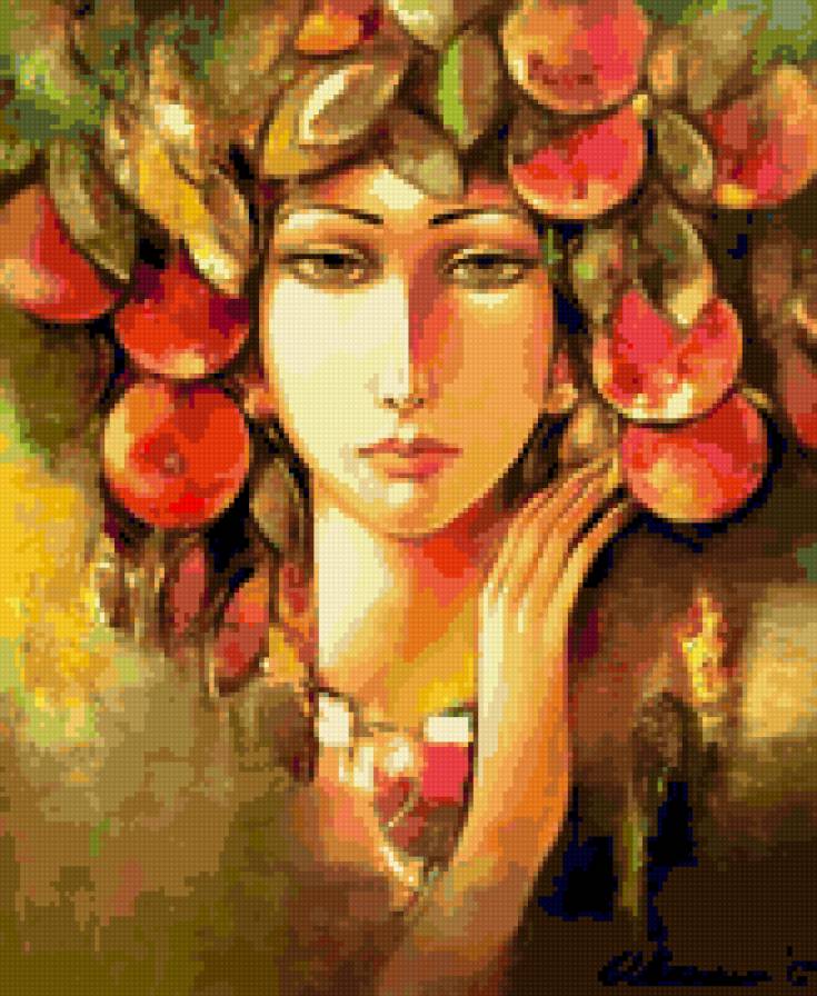 портрет женщины - предпросмотр