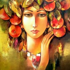 Схема вышивки «портрет женщины»