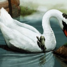 Схема вышивки «Принцесса-лебедь»