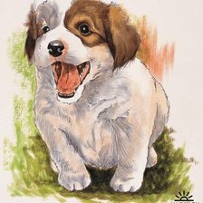 Схема вышивки «Щенок»