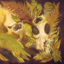 Схема вышивки «котики»