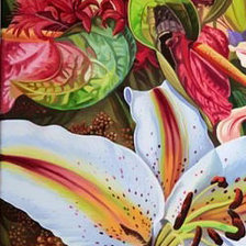 Схема вышивки «триптих лилии 1»