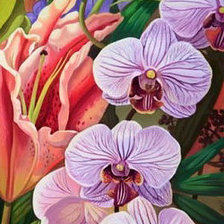 Схема вышивки «триптих лилии 3»