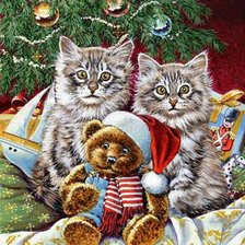 Схема вышивки «Котята»