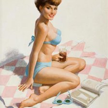 Схема вышивки «девушка»