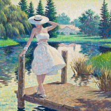 Схема вышивки «девушка»