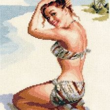 Схема вышивки «девушка»