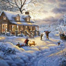 Схема вышивки «Зимние забавы»