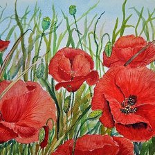 Схема вышивки «маки»