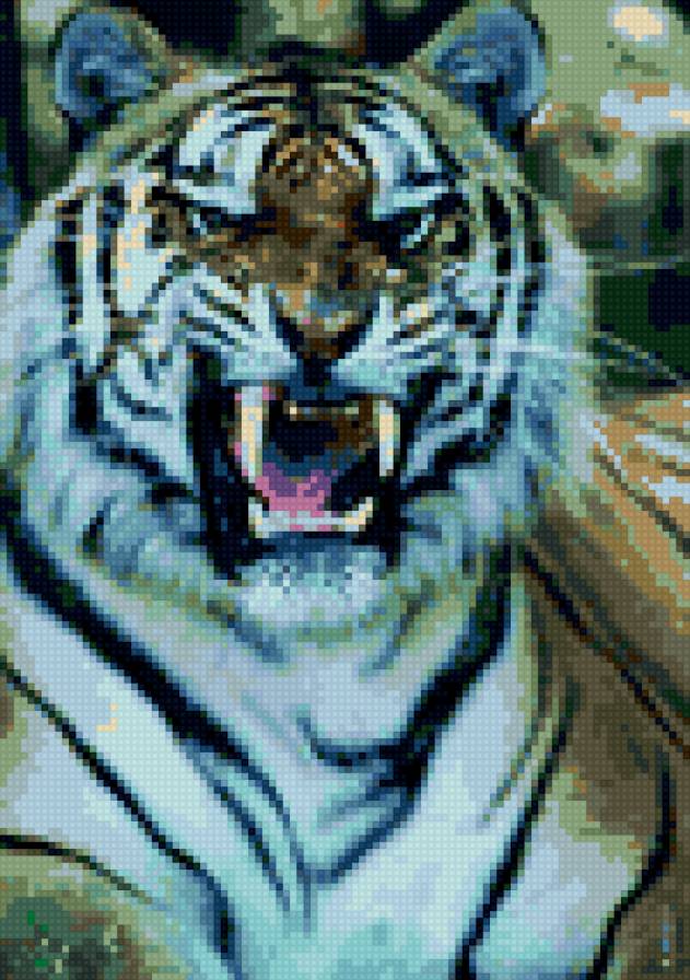 Тигр сердится - животные, тигры - предпросмотр