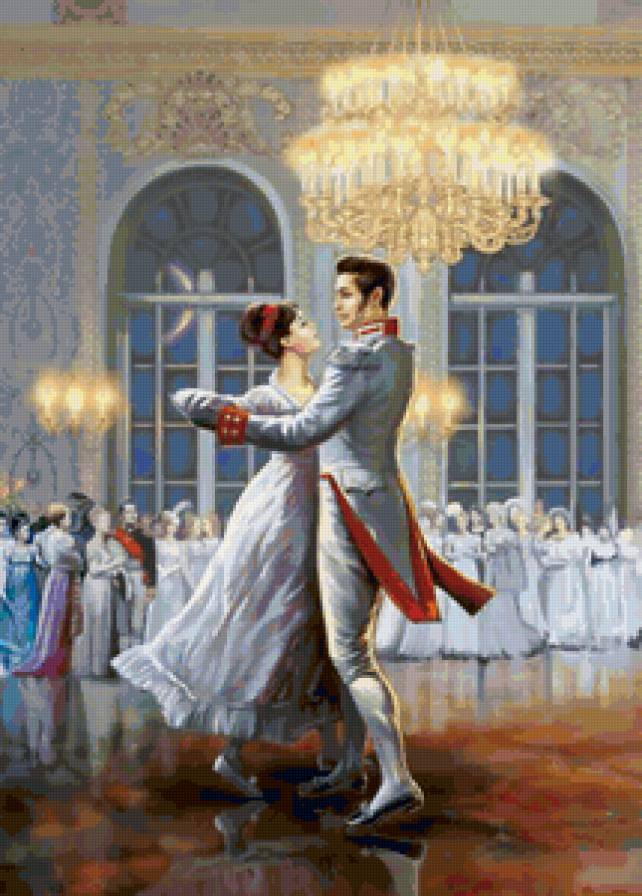 Бал Наташи Ростовой - люди, пара, живопись - предпросмотр