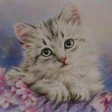 Схема вышивки «Мяу»