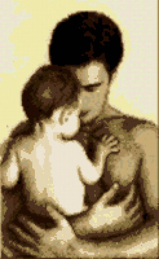 Папа и малышка - малыш, младенец, мужчина, папа, семья - предпросмотр