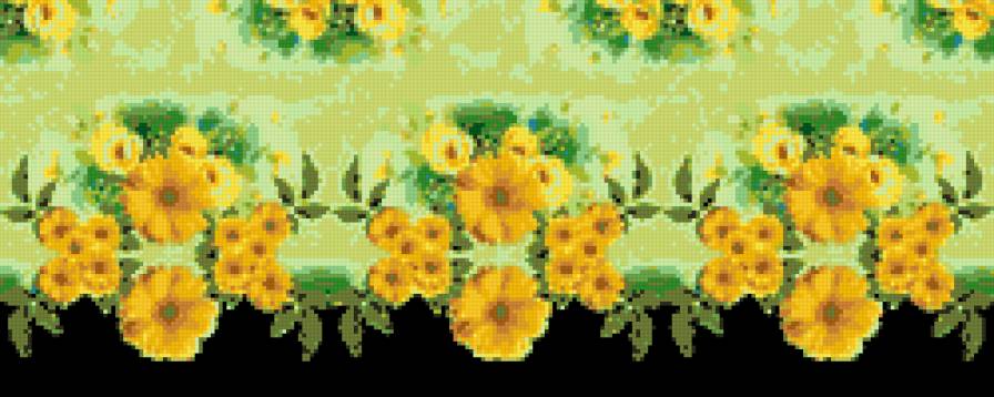 Бордюр - салфетка, полотенце, бордюр, цветы - предпросмотр