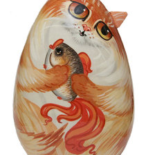 Схема вышивки «Кошка неваляшка»