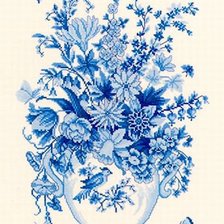 Схема вышивки «Голубой букет»